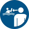 Segnale ISO 7010 M054: Sorvegliare i bambini nelle strutture acquatiche
