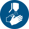 Segnale ISO 7010 M061: Disinfettare le mani