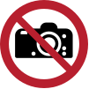 Segnale ISO 7010 P029: Vietato fotografare