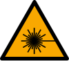 Segnale ISO 7010 W004: Pericolo raggio laser