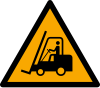 Segnale ISO 7010 W014: Pericolo carrelli industriali