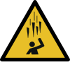 Segnale ISO 7010 W039: Pericolo caduta di ghiaccio