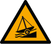 Segnale ISO 7010 W044: Pericolo scivolo di alaggio