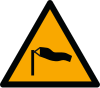 Segnale ISO 7010 W064: Pericolo vento forte