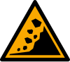 Segnale ISO 7010 W078: Pericolo area soggetta a frana