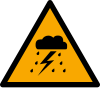 Segnale ISO 7010 W084: Pericolo temporale
